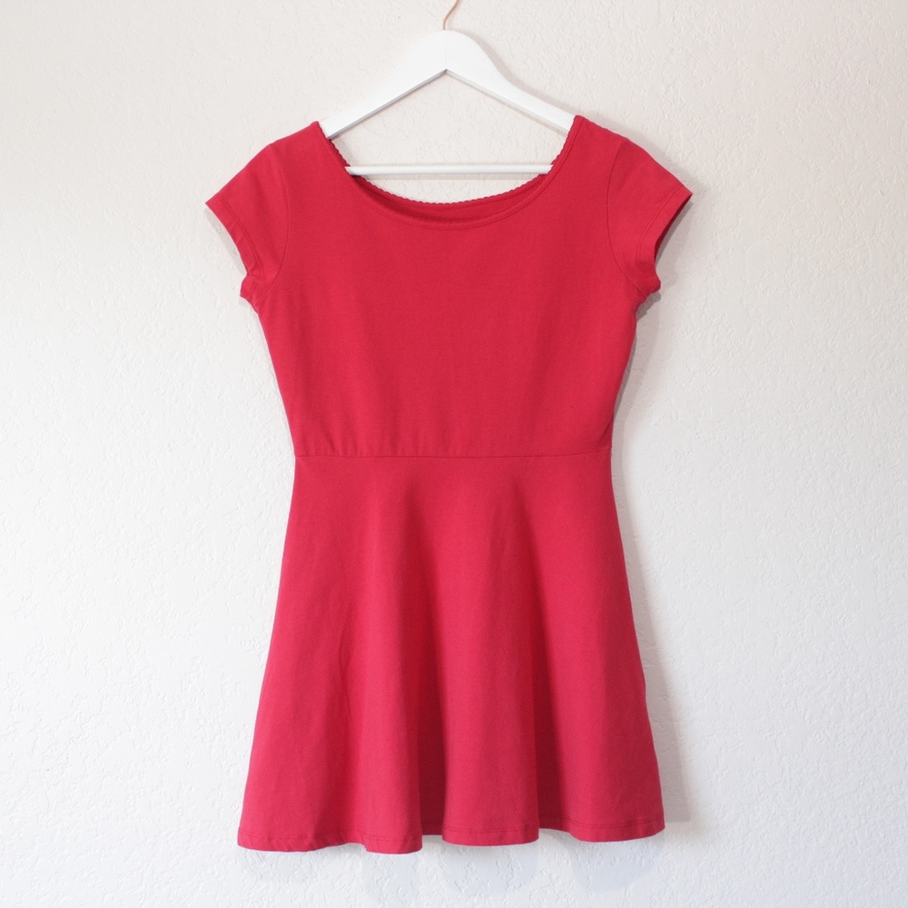 Red Mini Skater Dress